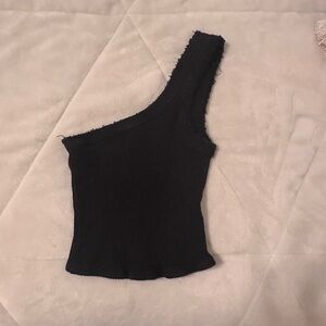 Black One-Shoulder Top